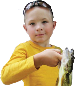 kid holding a fish