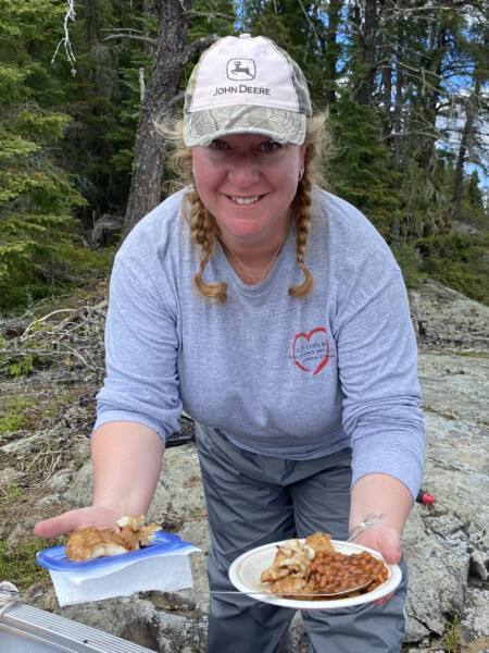 Lake Lunch being offered at woman lake lodge canada